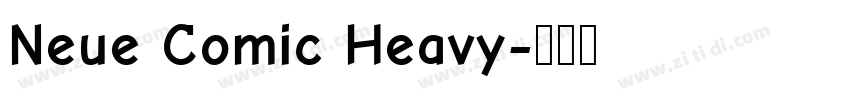 Neue Comic Heavy字体转换